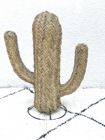 Cactus Doum en paille tressée 65 cm