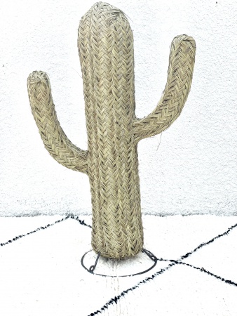 Cactus Doum en paille tressée 85 cm