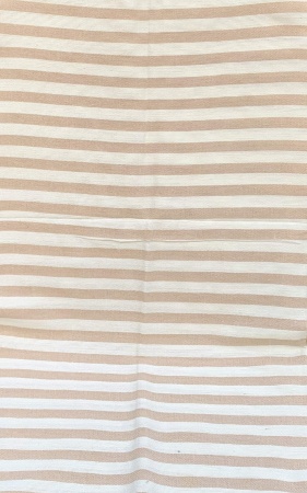 Fouta coton rayé rose et blanc 100x200 cm