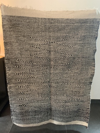 KAMIL - Tapis Zanafi noir & blanc 150x108cm