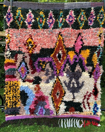 LAZLO- Tapis Boucherouite 145x120 cm