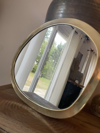 Miroir bubble N°3 en laiton moyen/grand modèle