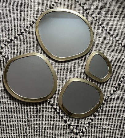 Miroir bubble N°3 en laiton moyen/grand modèle