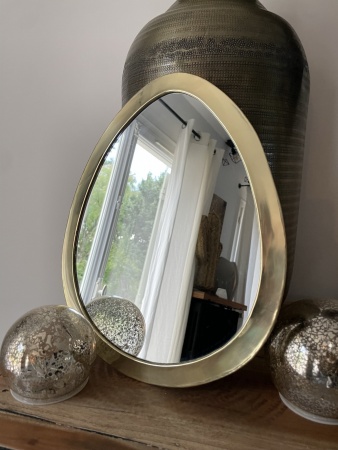Miroir oeuf N°3 en laiton moyen/grand modèle
