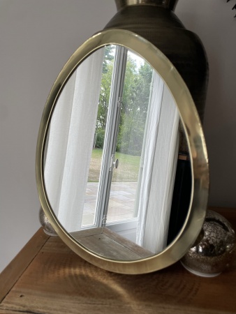 Miroir oeuf N°4 en laiton grand modèle
