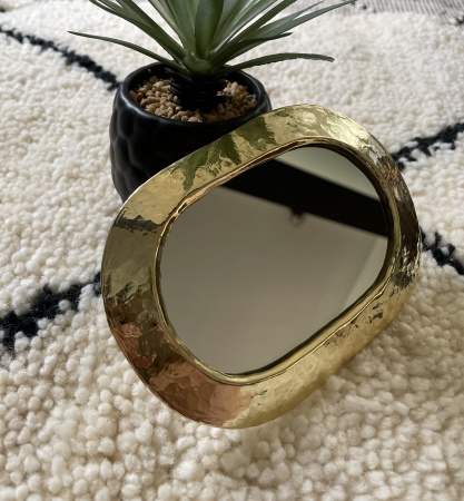Miroir ovale en laiton petit modèle