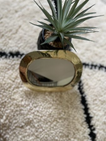 Miroir ovale en laiton petit modèle