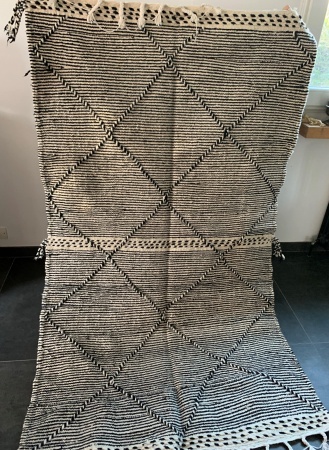 NOA - Tapis Zanafi noir & blanc 198x118cm