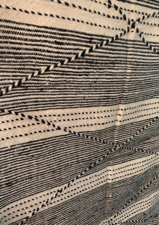 NOHAM - Tapis Zanafi noir & blanc 159x100cm