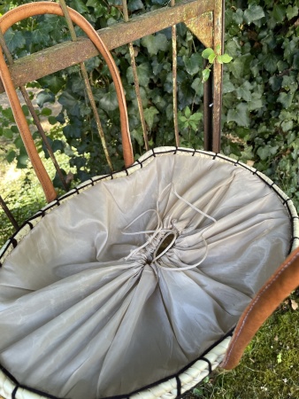 Panier en paille clin d\'oeil argent