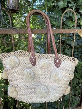 Panier en paille clin d\'oeil or