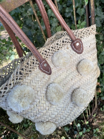 Panier en paille clin d\'oeil or