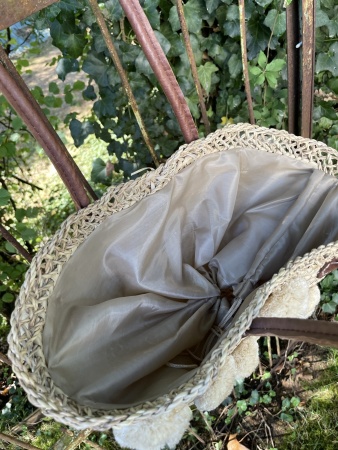 Panier en paille clin d\'oeil or