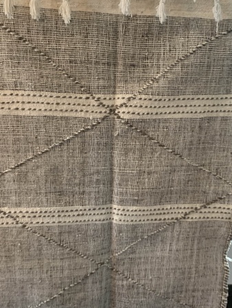SABLE - Tapis Zanafi taupe & blanc 148x112cm
