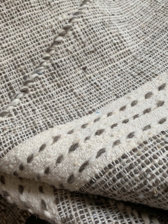 SABLE - Tapis Zanafi taupe & blanc 148x112cm