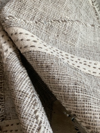 SABLE - Tapis Zanafi taupe & blanc 148x112cm