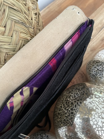 Sac en daim petit format tête de taureau