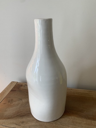 Série vases céramique blanc jaune rose