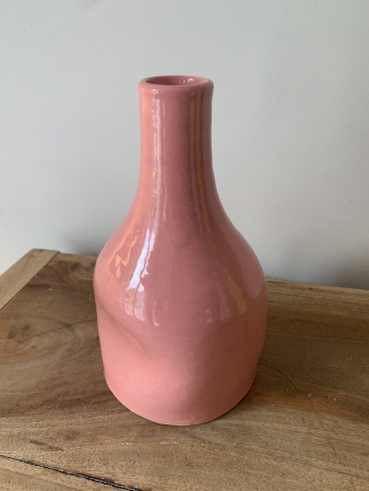 Série vases céramique blanc jaune rose