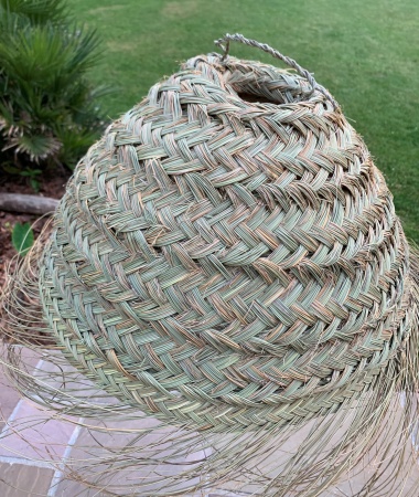 Suspension abat jour rond taille moyenne 30x46 cm