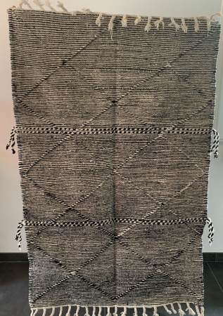 Tapis Zanafi noir & blanc 157x98cm