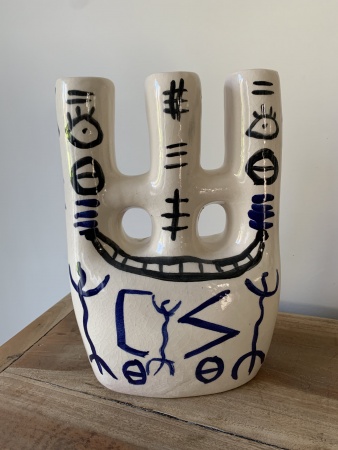 Vase céramique tribal 