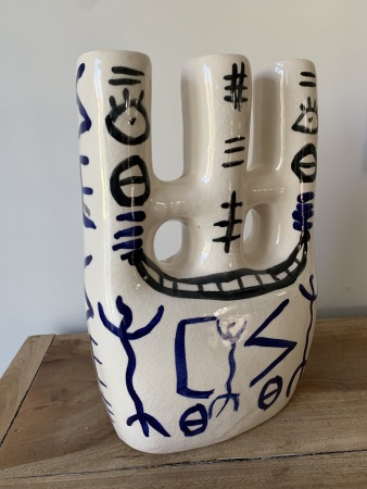 Vase céramique tribal 